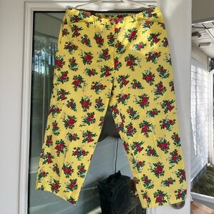 Ralph Lauren Yellow Floral Chinos size 14